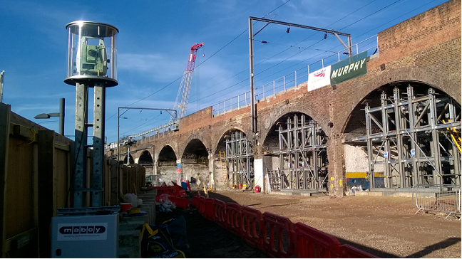 building sector monitoring a rail building and bridge