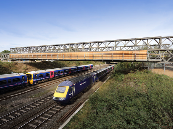 temporary bridge over railway line