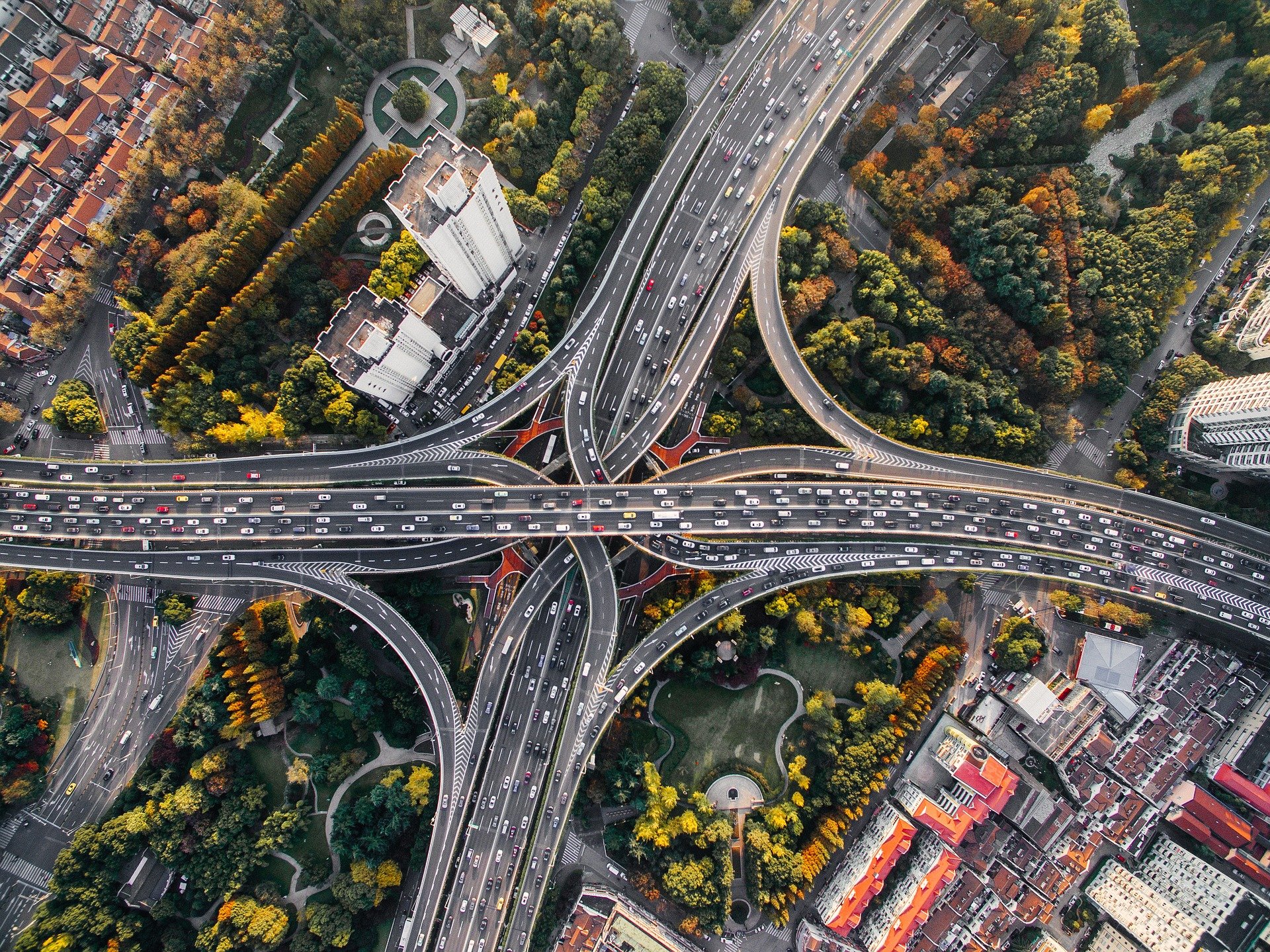 Arial view of Highways