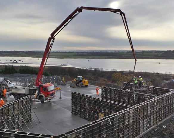 MH International formwork on site with crane