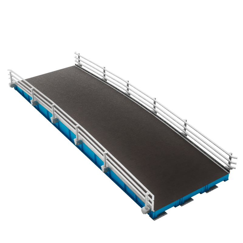 MH International vehicle beam bridge roll over