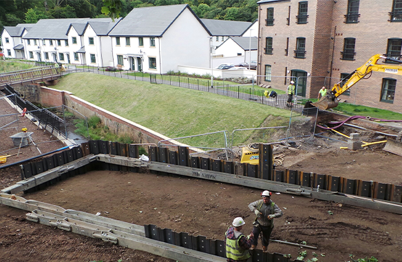 Double excavation in new residential area