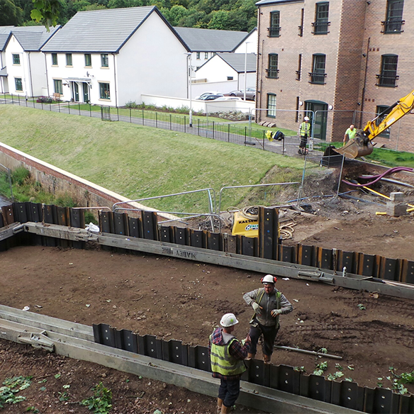 cofferdam excavation dalmore mill