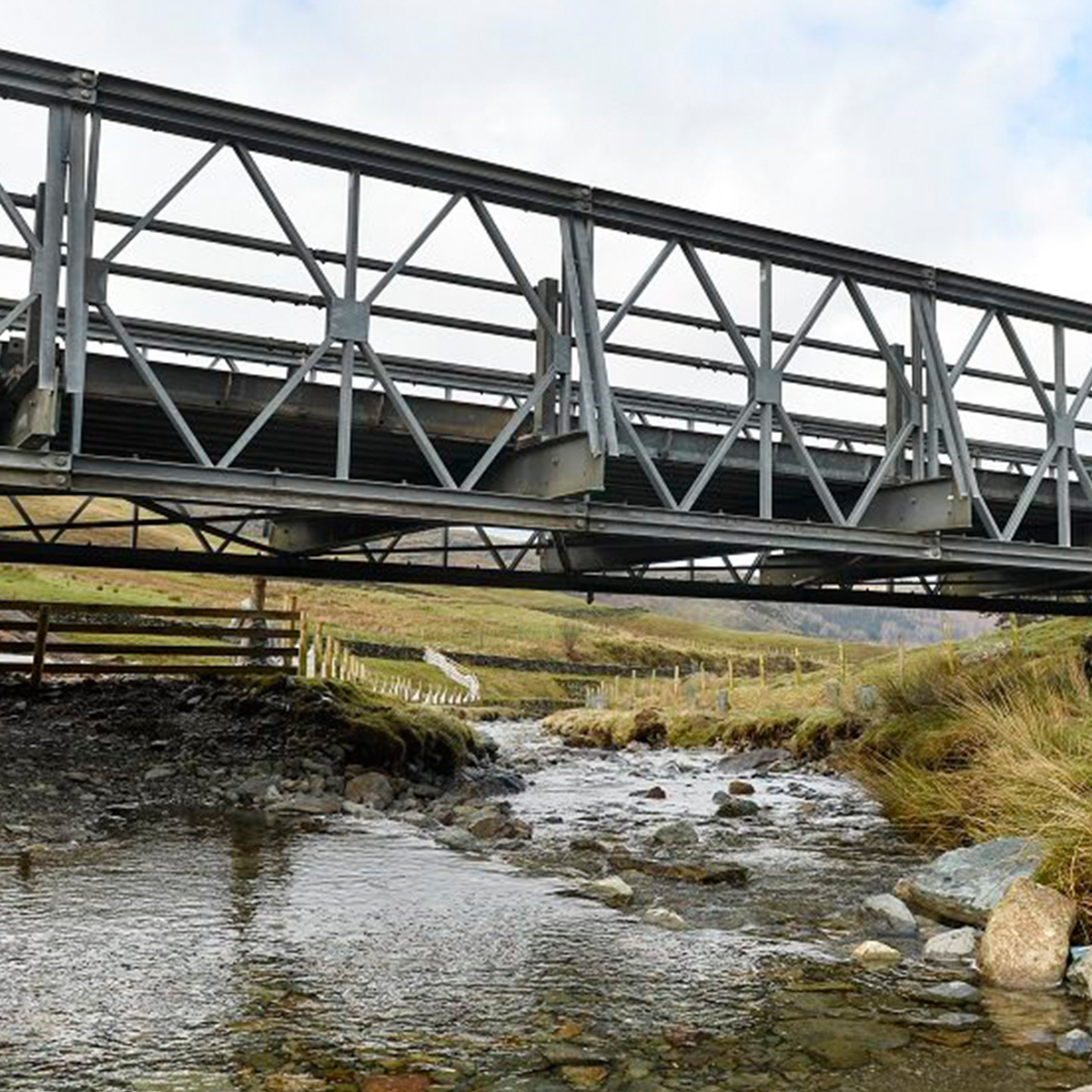 MH International compact 200 panel bridge over river