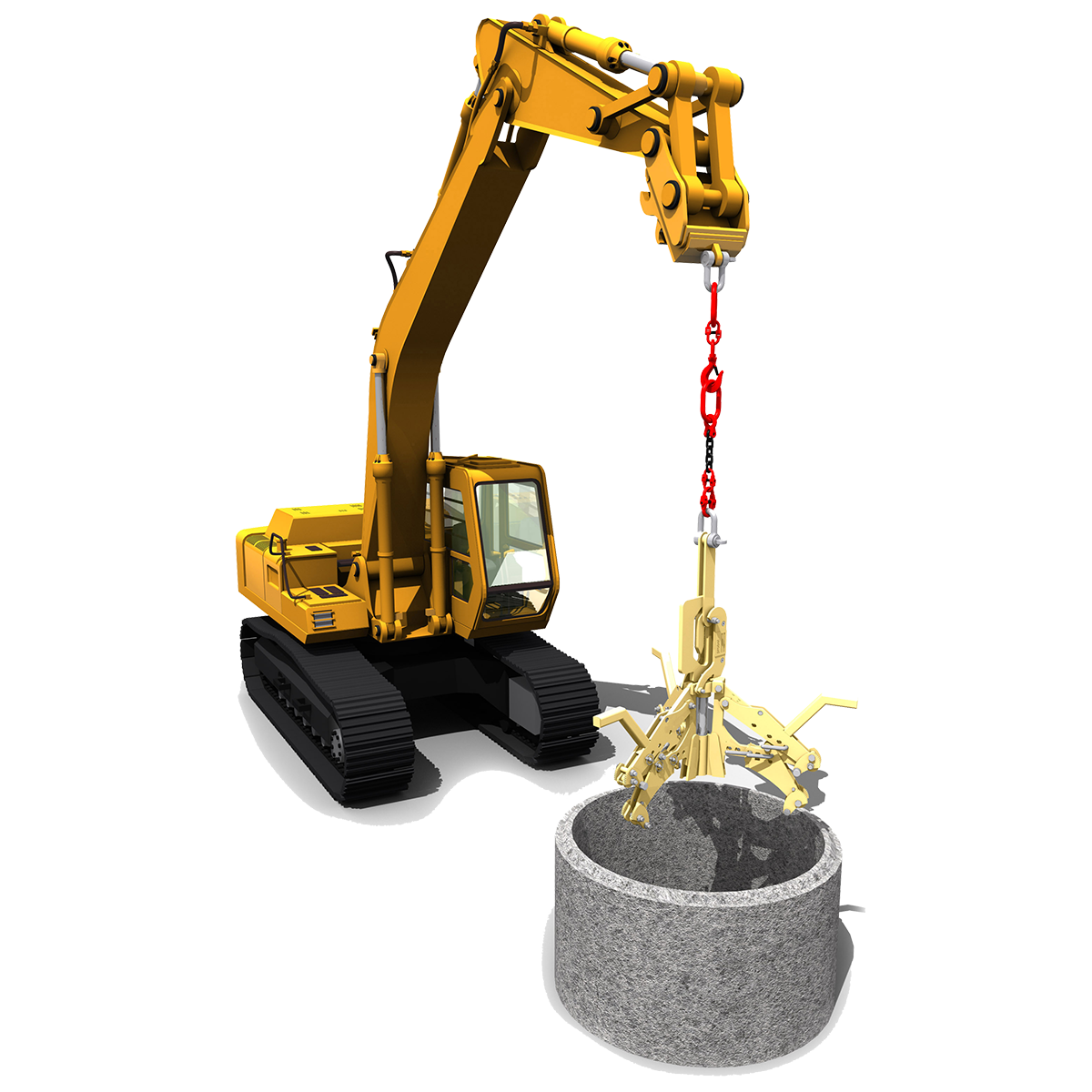 MH International manhole ring lifter in use