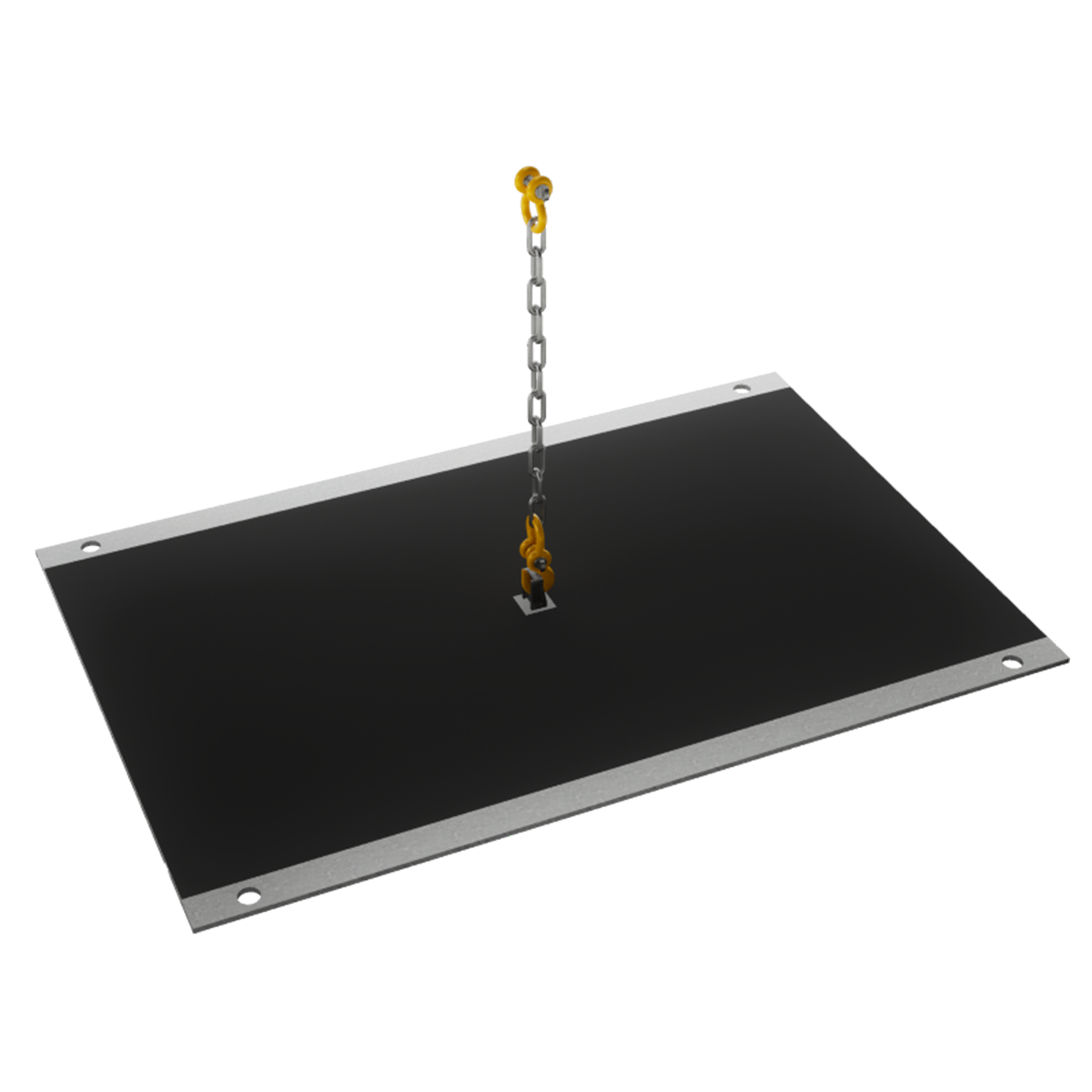 MH International steel road plate with chain