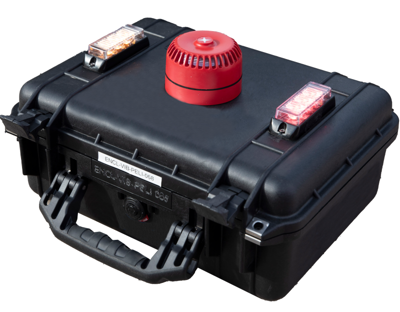 MH International portable vibration monitor in case