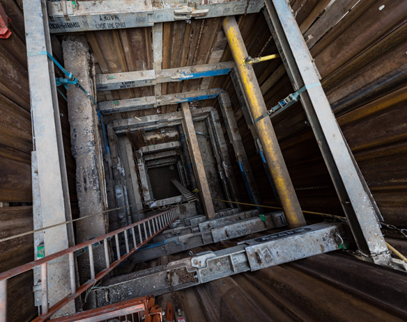 MH International basement propping in excavation