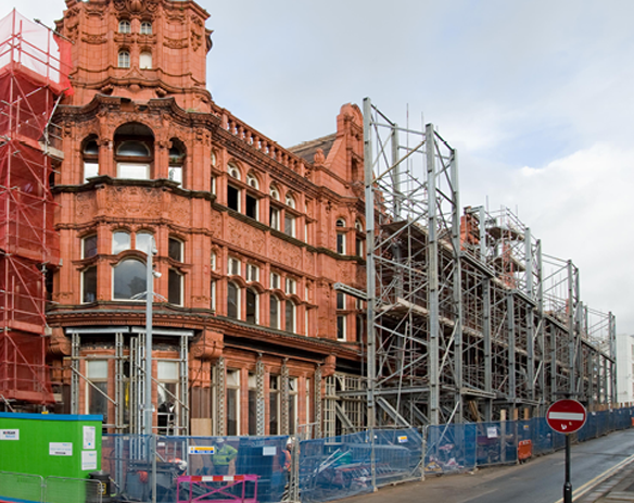 MH International façade retention full building view