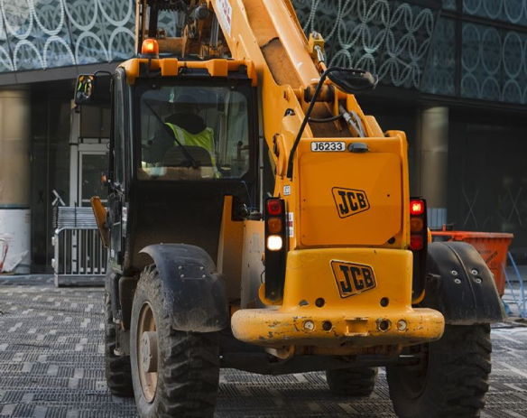 MH International access matting under JCB
