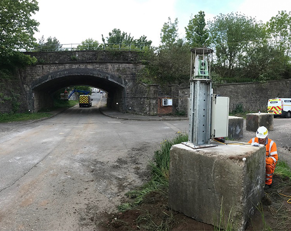 MH International infrastructure monitoring total station monitoring bridge